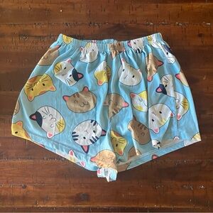 SHEIN Cat Print Lounge Shorts